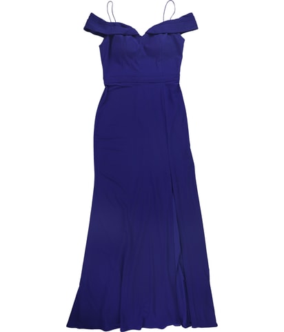 Off The Shoulder Solid Gown Dress