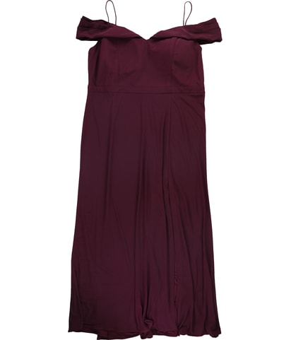 Off The Shoulder Slit Gown Dress