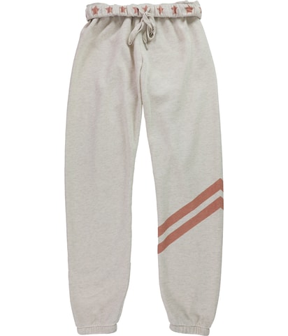 Left Leg Stripes Pajama Jogger Pants