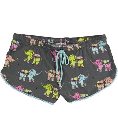 Decorative Elephants Pajama Shorts