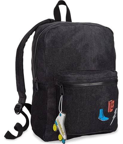 Patch Denim Standard Backpack
