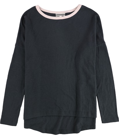 2-Tone Contrast Collar Pajama Sweater