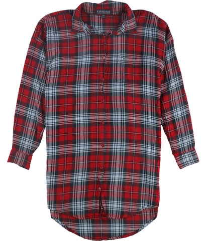 Plaid Button Down Pajama Tops