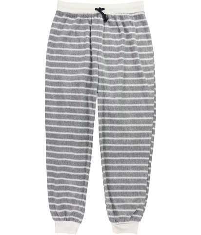 Fuzzy Striped Pajama Jogger Pants