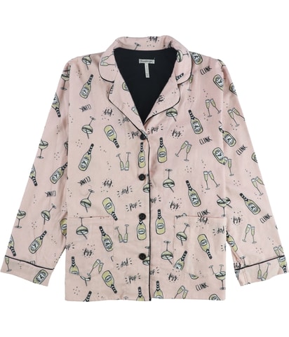 Clink Button Down Pajama Tops
