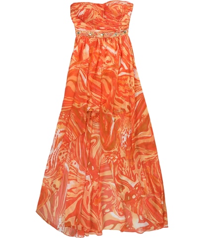 Tropical High-Low Dress