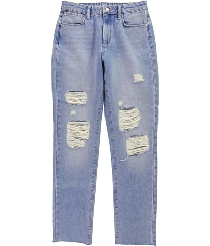 Raw-Hem Regular Straight Leg Jeans