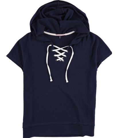 Solid Tie Front Pajama Hoodie
