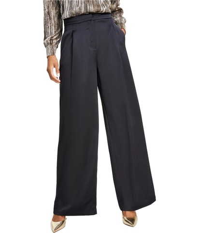 Satin Wide Leg Casual Pants