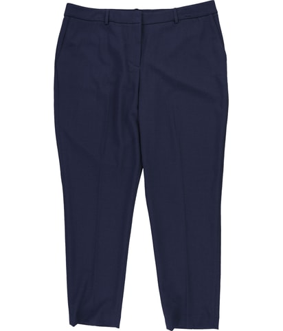Solid Straight Leg Casual Pants