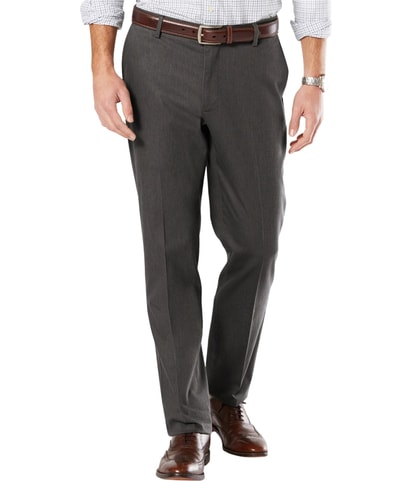 Fit Straight Leg Slim Slacks Dress Pants