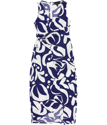 2-Tone Wrap Maxi Dress