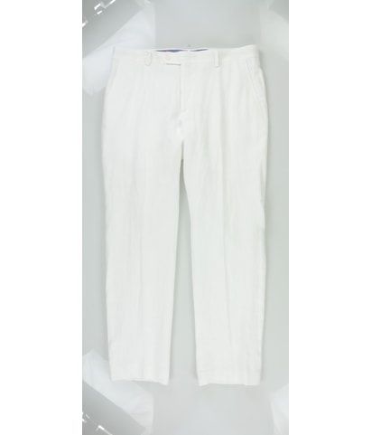 Linen Straight Leg Slacks Dress Pants