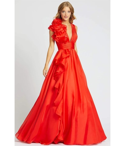 Ruffled Gown Dress