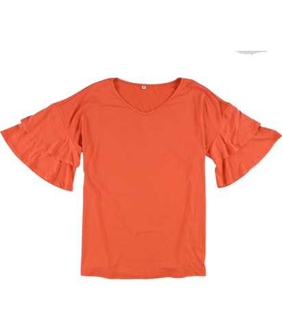 Ruffle-sleeve Tunic Blouse