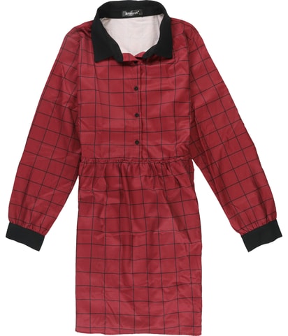 Checkered Shirt Dress