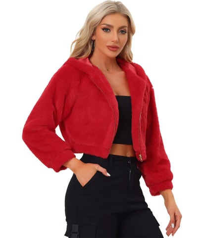 Faux Fur Cropped Jacket