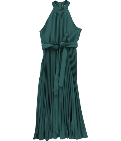 Please Belted Midi A-line Dress