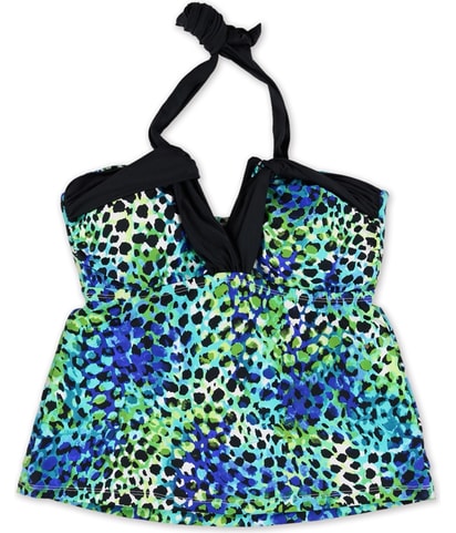 Leopard Halter Swim Top