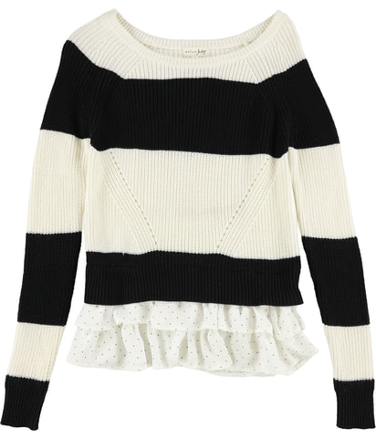 Layered-Look Pullover Sweater