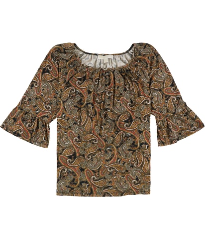 Paisley Print Shell Blouse