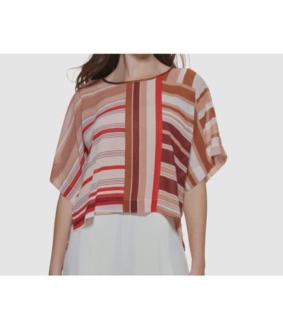 Boxy Striped Shell Blouse