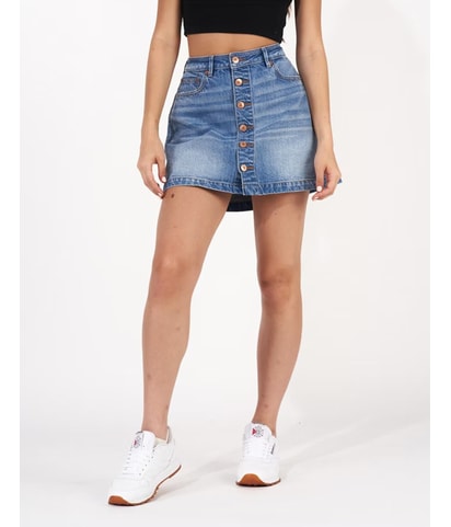 Button Mini Skirt