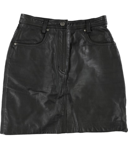 Vintage Genuine Leather Mini Skirt