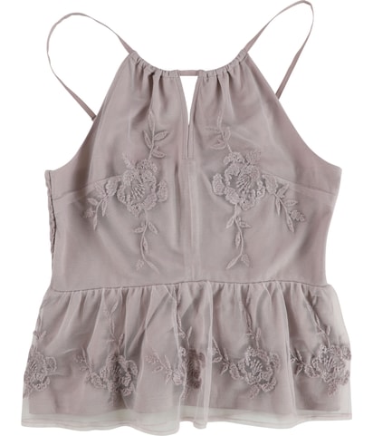 Floral Mesh Baby Doll Blouse