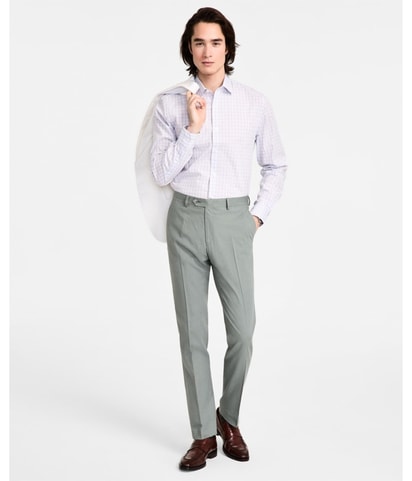 Modern-Linen Fit Straight Leg Slim Dress Pants