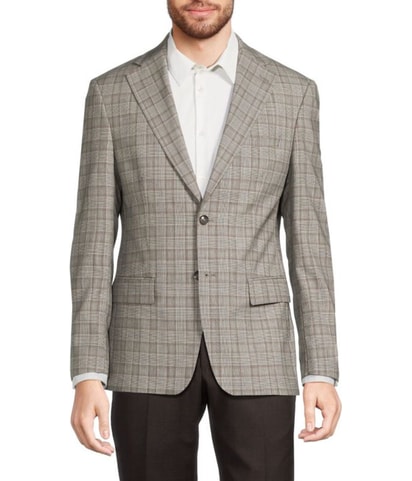 Plaid Two Button Blazer Jacket