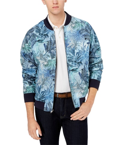 Modern-Fit Tropical Print Bomber Jacket