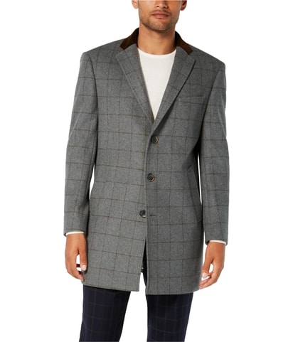Windowpane Overcoat Dress