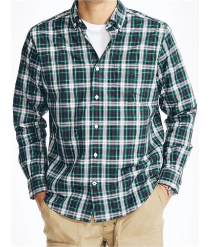 Plaid Wrinkle Resistant Button Up Shirt