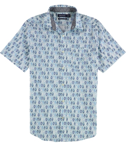 Fish Print Button Up Shirt