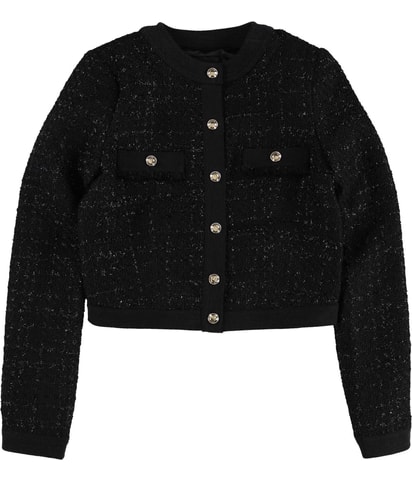 Metallic Tweed Six Button Jackets & Blazers