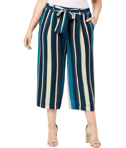 Tie Front Culottes Relaxed Casual Pants