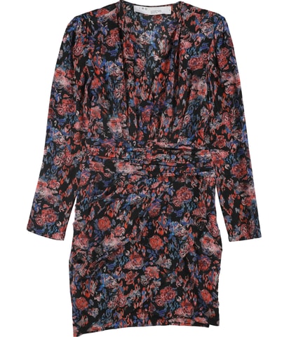 Silk Faux Wrap Dress