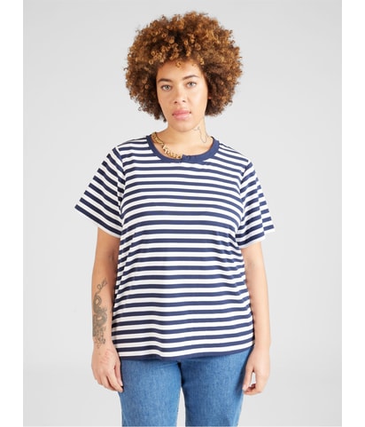 Stripe Chain Neck Embellished T-Shirt