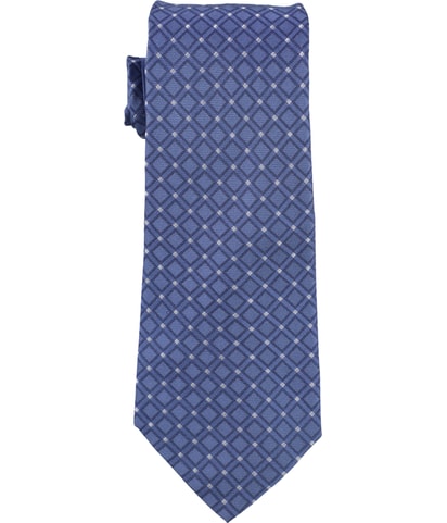 Blue Grid Self-tied Necktie