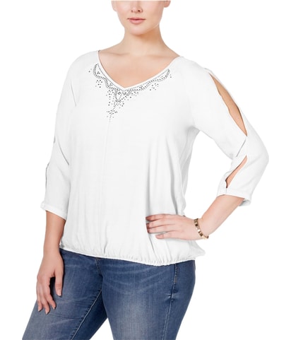 Cold-Shoulder Shell Blouse