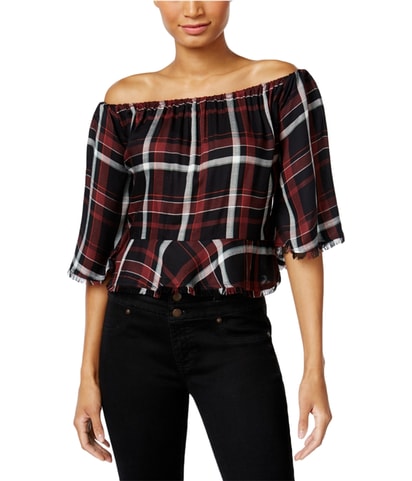 Sealey Plaid Knit Blouse