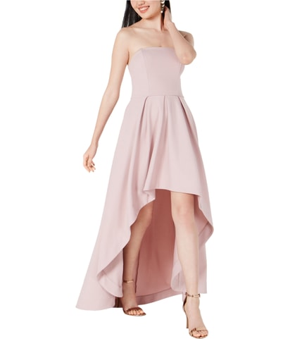 Crepe Strapless High-Low Dress