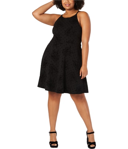 Flocked Cocktail Dress