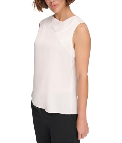 Satin Sleeveless Blouse Top
