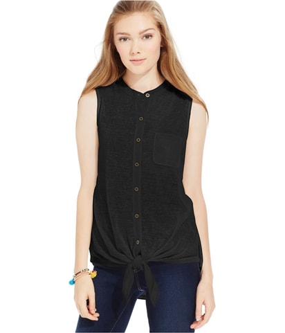 Tie-Hem Button Down Blouse