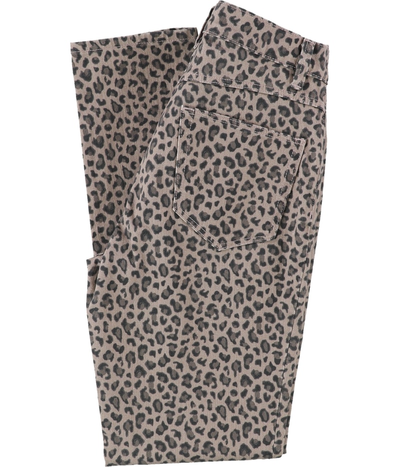 Rebecca Taylor Womens Leopard Print Straight Leg Regular Cropped Jeans