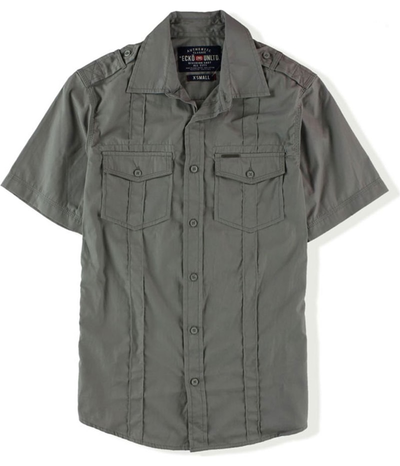 Ecko Unltd. Mens Roberts Ss Woven Button Up Shirt