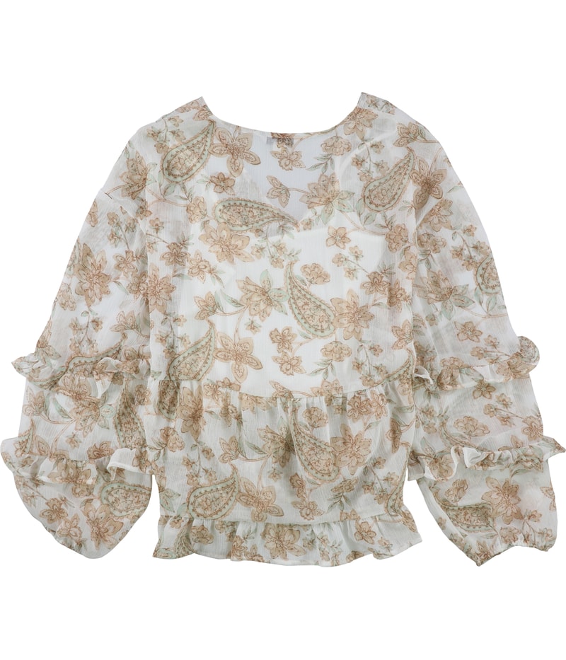 American Eagle Womens Floral Peasant Blouse