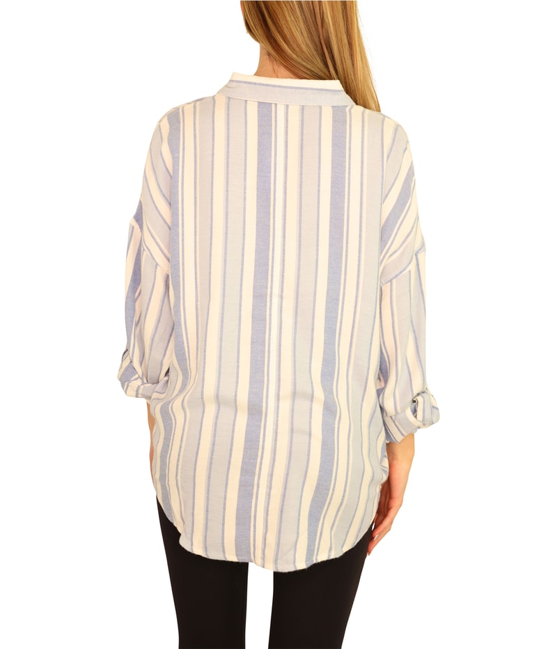 American Eagle Womens Stripe Button Up Shirt